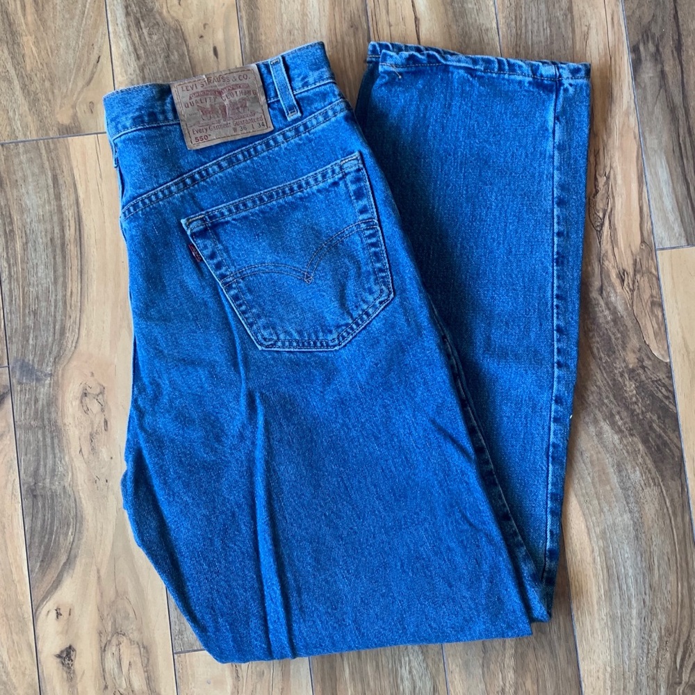 levis 550 light wash relaxed fit jean 36x34